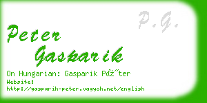 peter gasparik business card